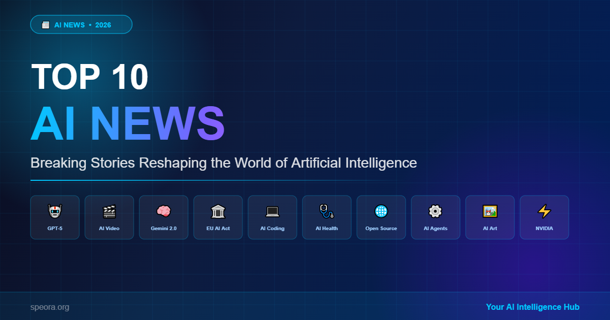 Top 10 Latest AI News in 2026 infographic
